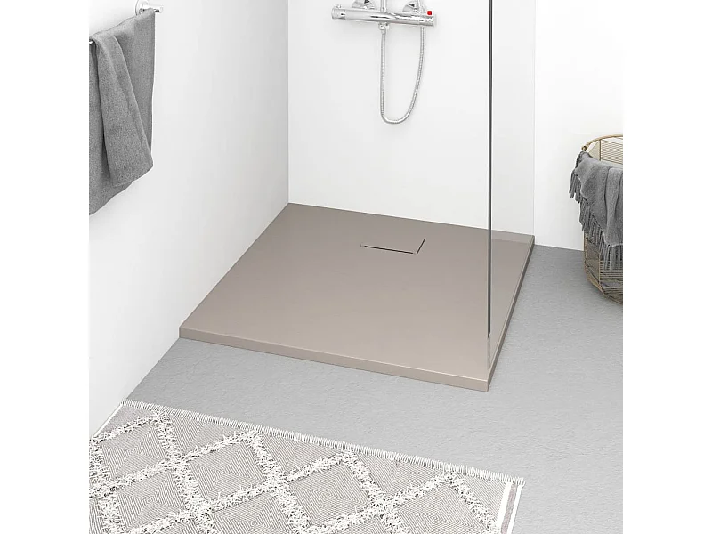 Base de chuveiro SMC 90x80 cm castanho PT456578