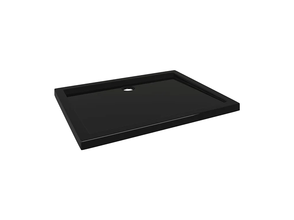 Plato de ducha rectangular negro ABS 80x100 cm ES520144