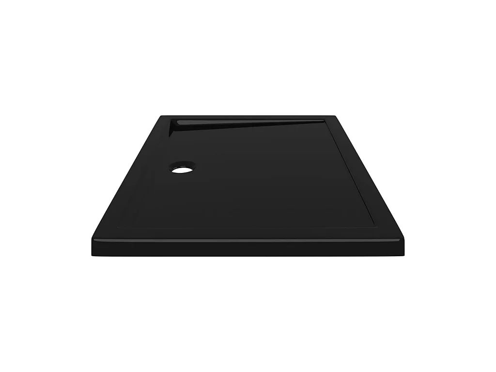 Plato de ducha rectangular negro ABS 80x100 cm ES520144
