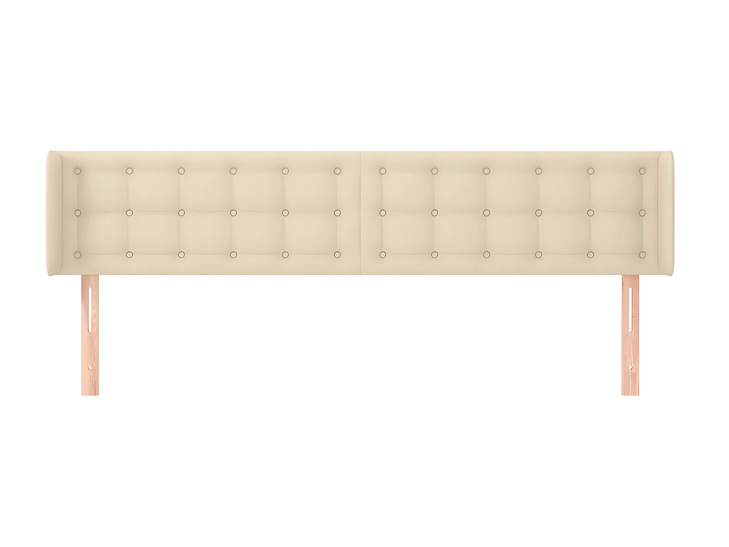 Tête de lit avec oreilles Crème 163x16x78,88 cm Tissu LKC91792 BonneVie Meuble