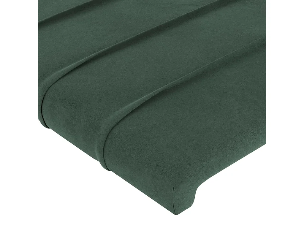 Cabecero de terciopelo verde oscuro 183x23x78/88 cm ES999853