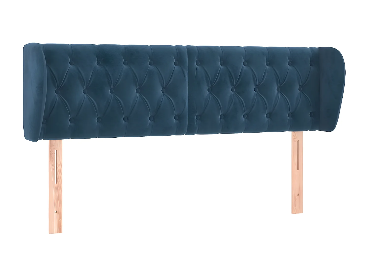 Tête de lit avec oreilles Bleu foncé 147x23x78,88 cm Velours LKC62983 BonneVie Meuble