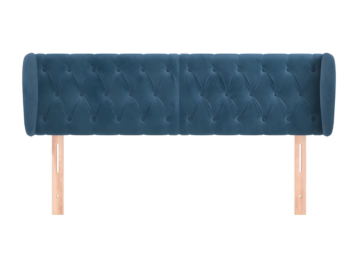 Tête de lit avec oreilles Bleu foncé 147x23x78,88 cm Velours LKC62983 BonneVie Meuble