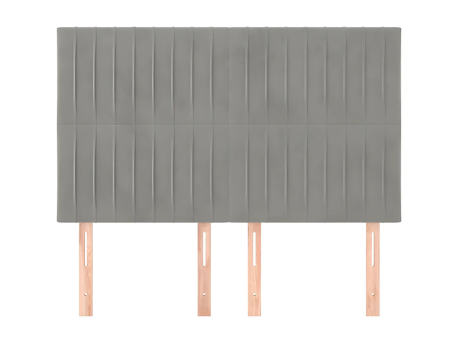 4 pcs Têtes de lit Gris clair 72x5x78/88 cm Velours POI56141 BonneVie Meuble