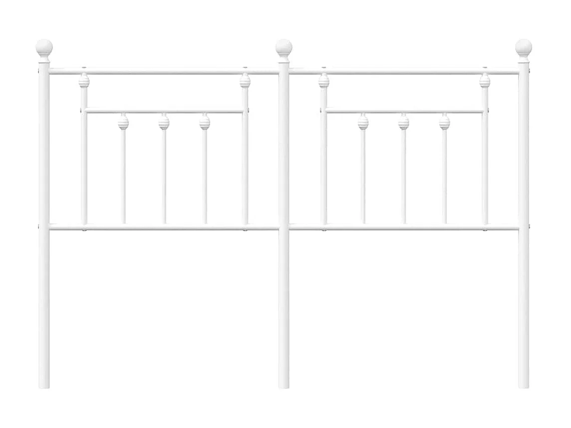 Tête de lit métal blanc 140 cm LKC64888 BonneVie Meuble