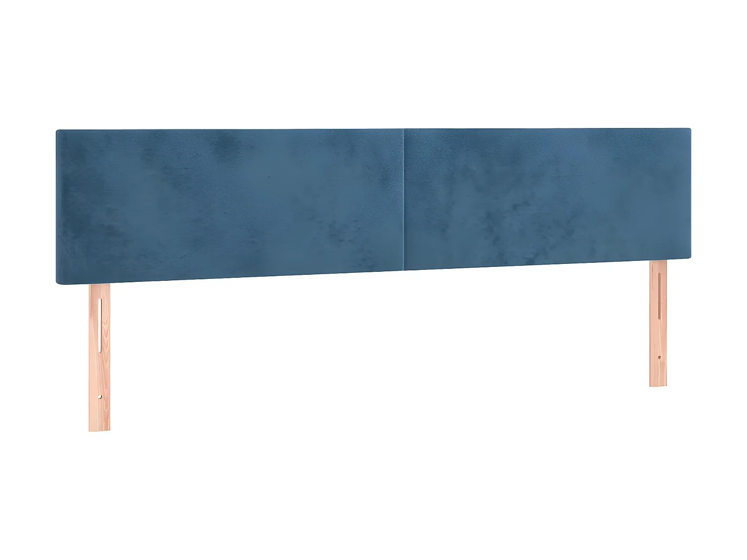 Cabecero con LED de terciopelo azul oscuro 180x5x78/88 cm ES19051