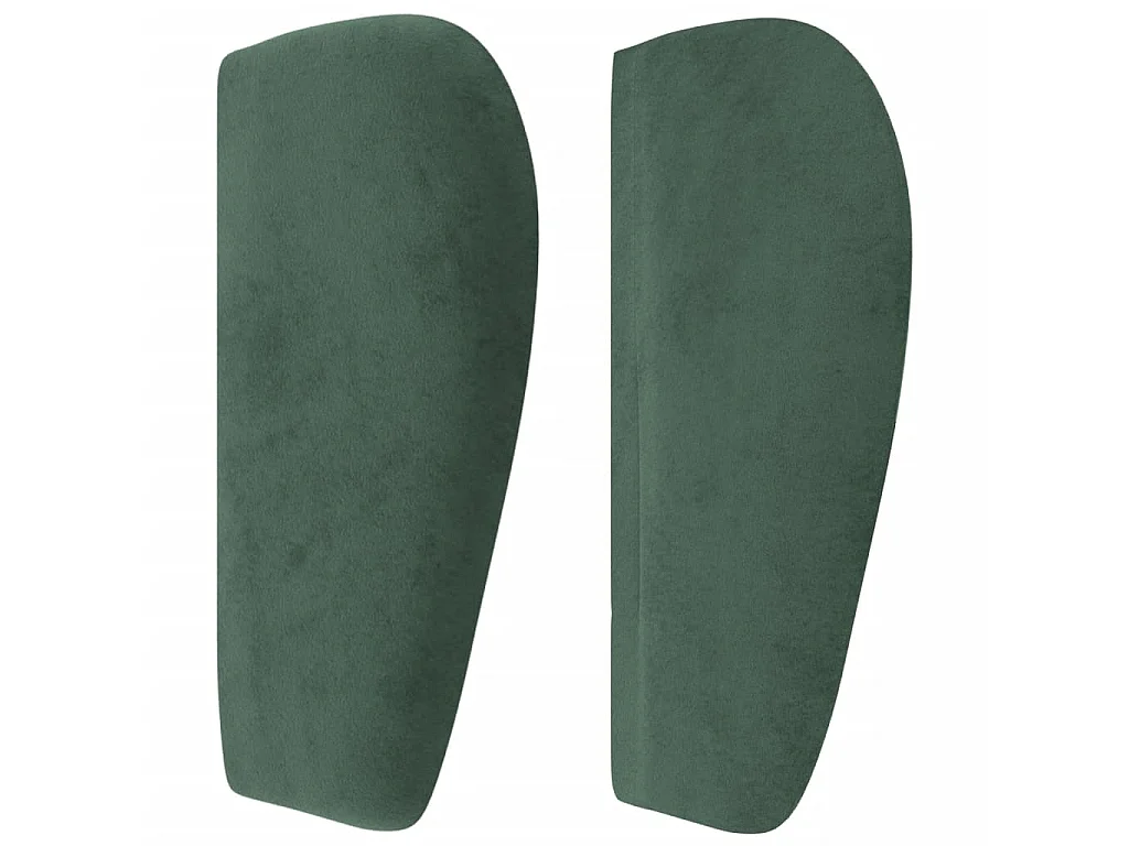 Cabeceira de cama c/ abas veludo 183x23x78/88cm verde-escuro PT872269
