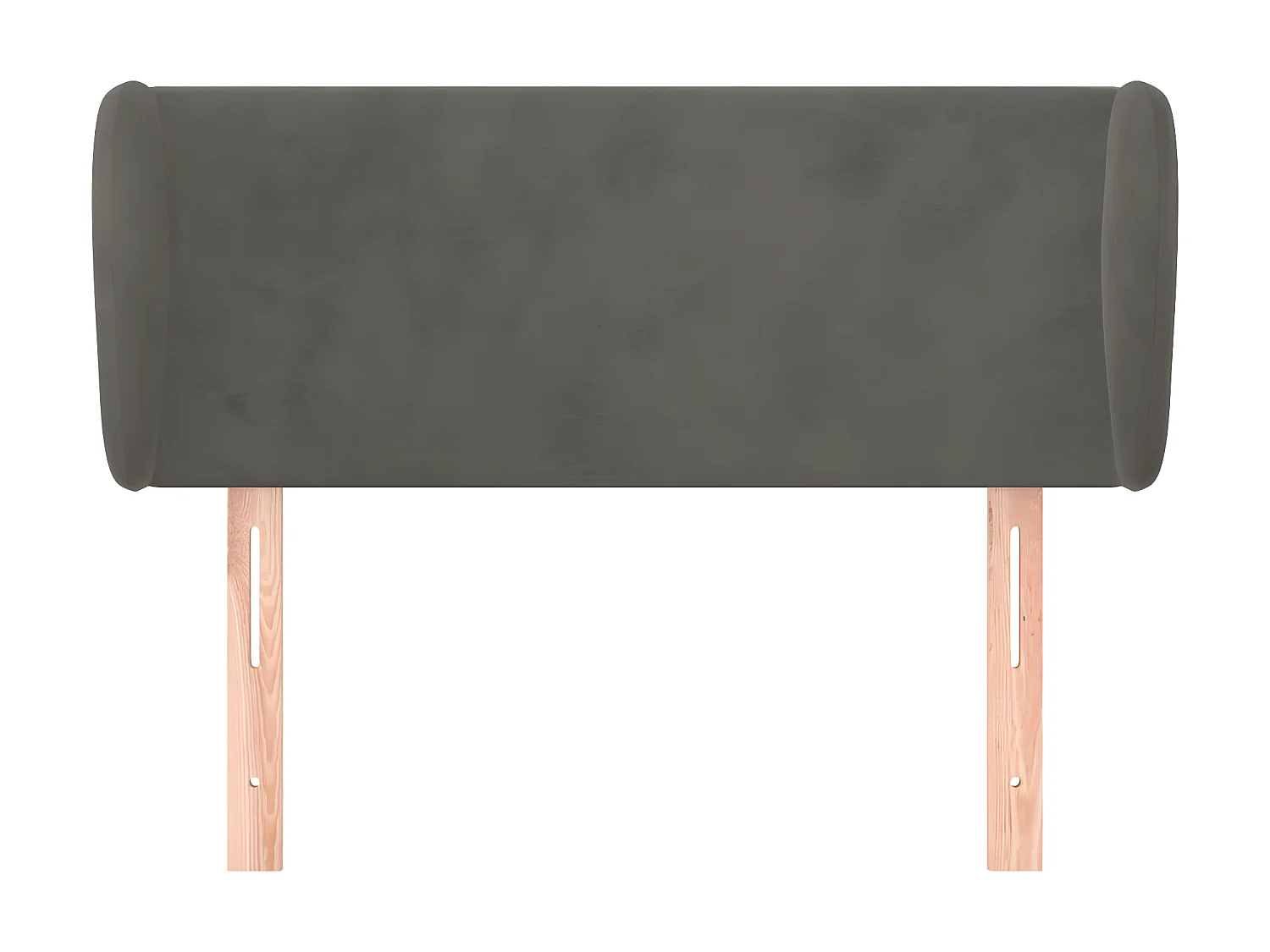 Kopfteil,Bettkopfteil mit Ohren Dunkelgrau 83x23x78/88 cm Samt -gkd361995