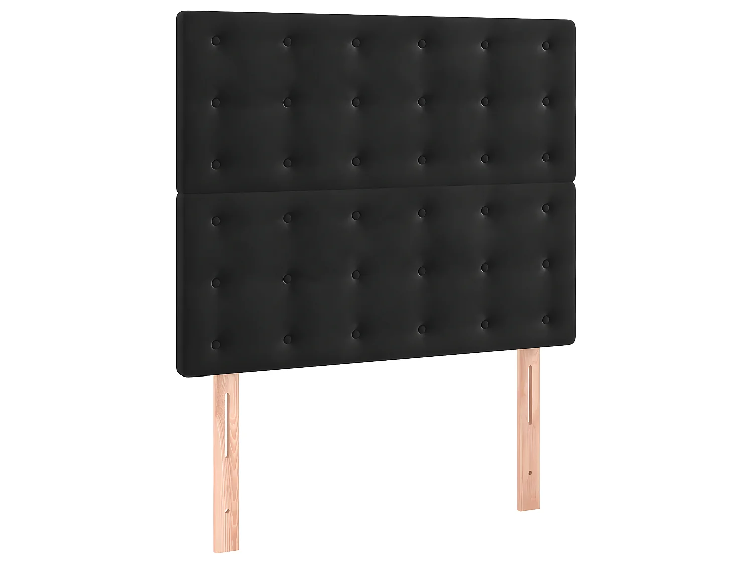 Cabeceros 2 unidades de terciopelo negro 90x5x78/88 cm ES75040