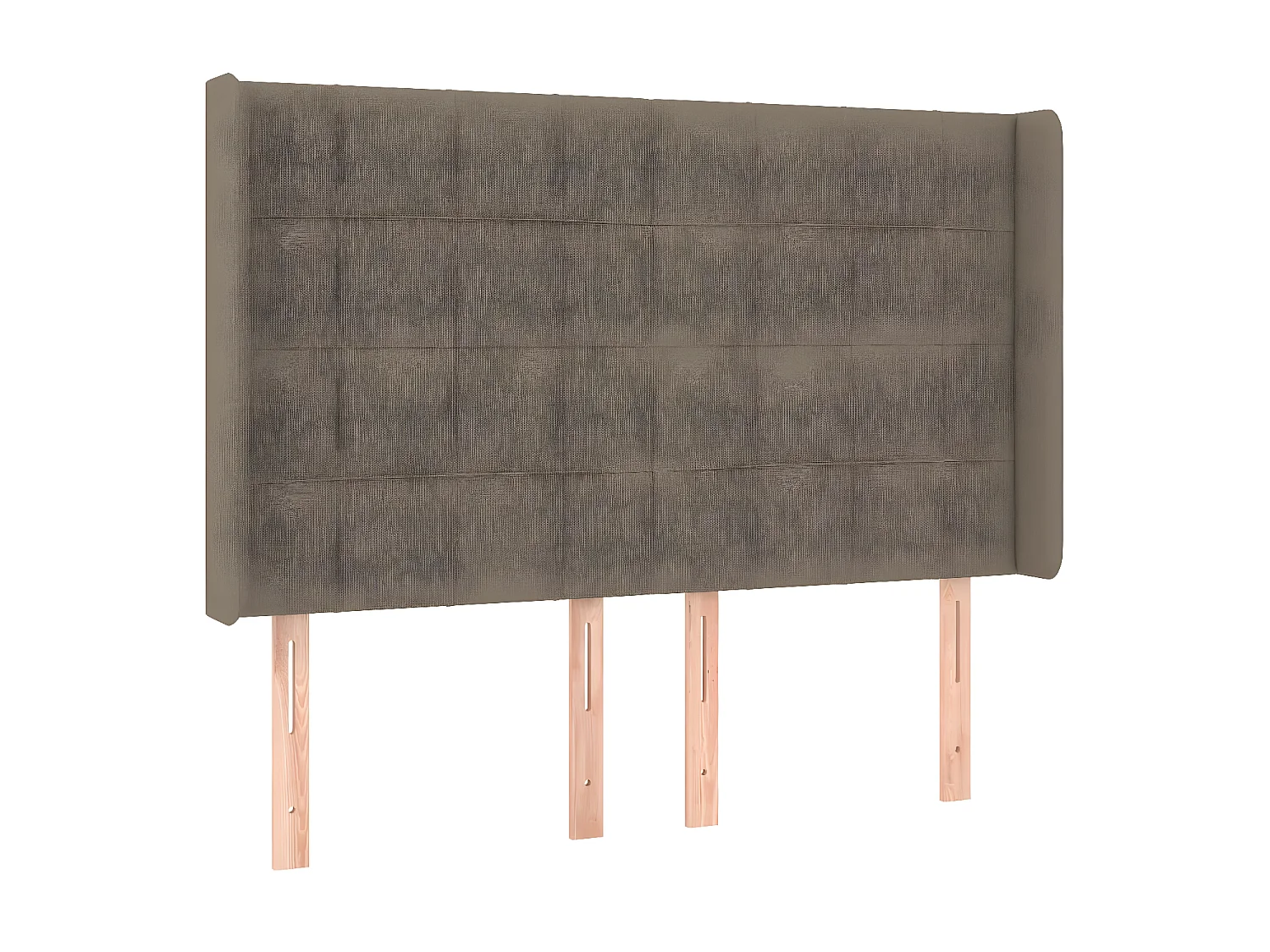 LED Kopfteil,Bettkopfteil Taupe 147x16x118/128 cm Stoff -gkd449137