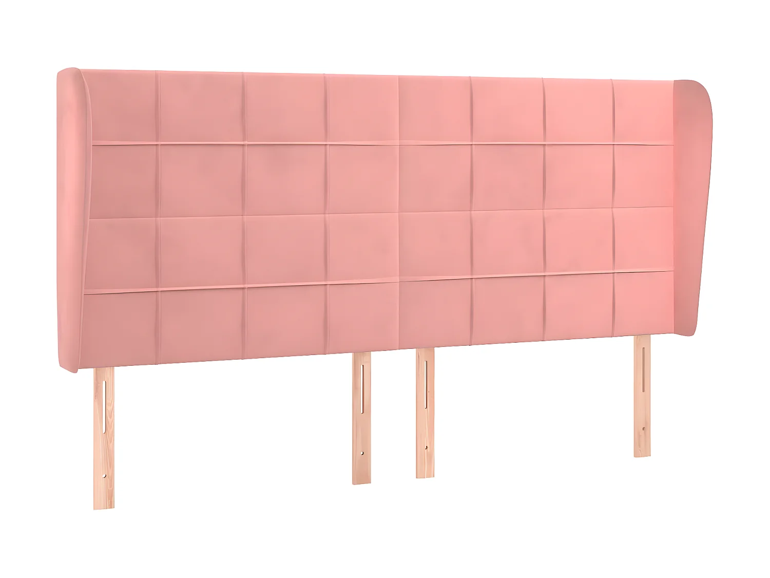 Tête de lit avec oreilles Rose 183x23x118,128 cm Velours PEWV42326 BonneVie Meuble