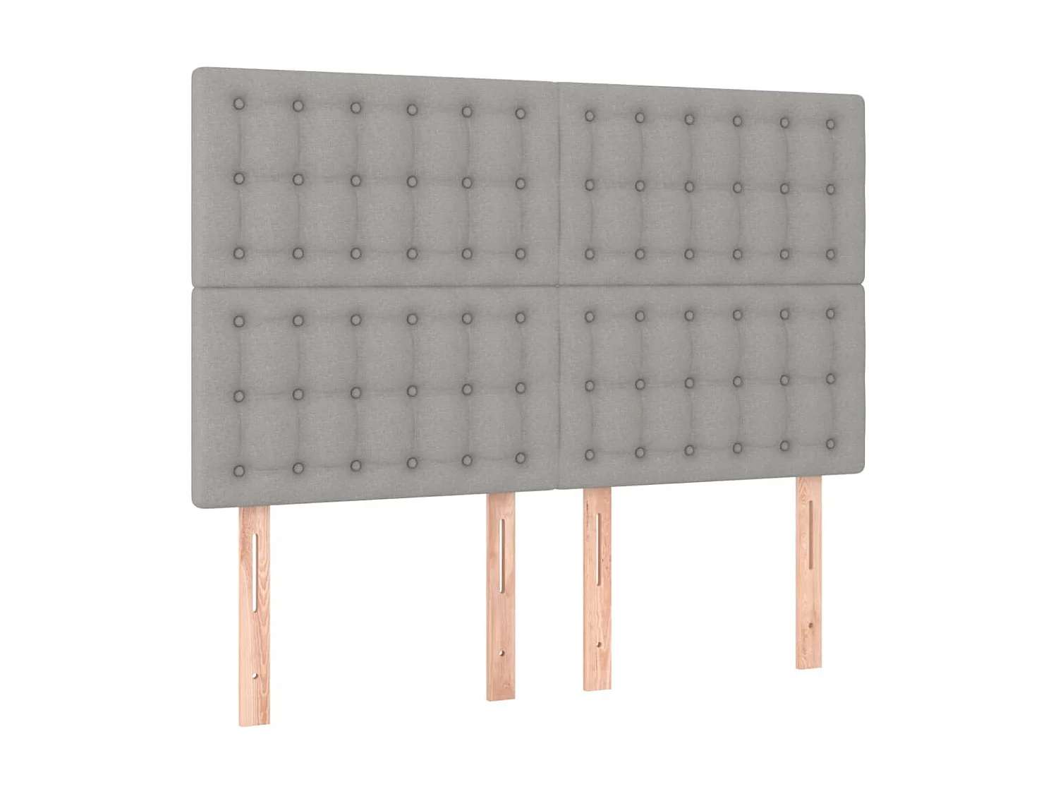 Tête de lit à LED Gris clair 144x5x118,128 cm Tissu LKC15353 BonneVie Meuble