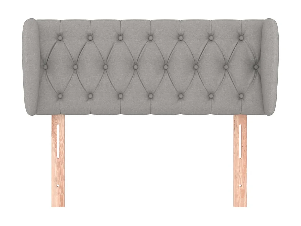 Tête de lit avec oreilles Gris clair 103x23x78,88 cm Tissu LWE91966 BonneVie Meuble