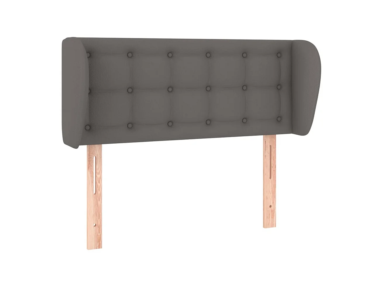 Kopfteil,Bettkopfteil mit Ohren Grau 93x23x78/88 cm Kunstleder -gkd998773