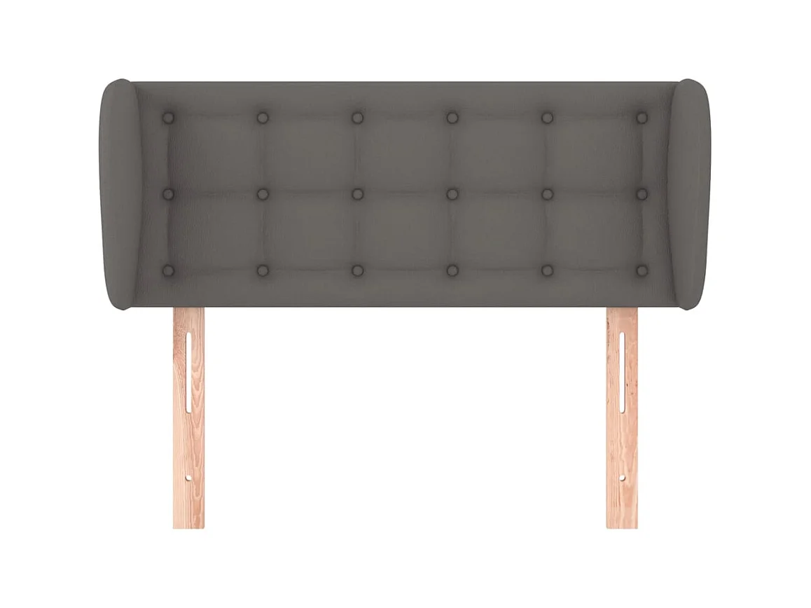 Kopfteil,Bettkopfteil mit Ohren Grau 93x23x78/88 cm Kunstleder -gkd998773