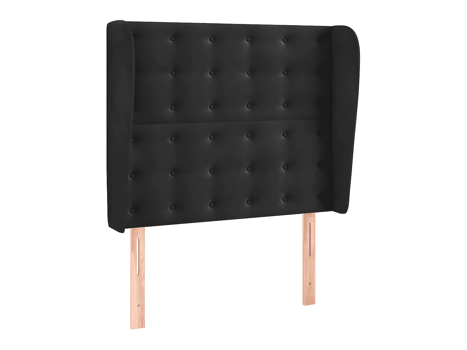 Kopfteil,Bettkopfteil mit Ohren Schwarz 93x23x118/128 cm Samt -gkd307549