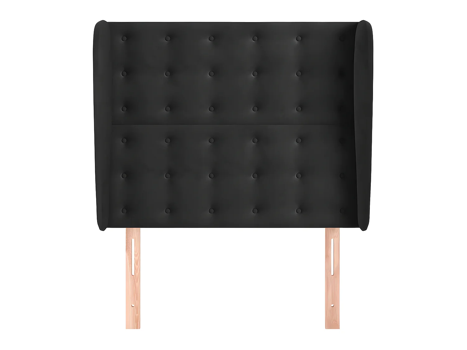 Kopfteil,Bettkopfteil mit Ohren Schwarz 93x23x118/128 cm Samt -gkd307549