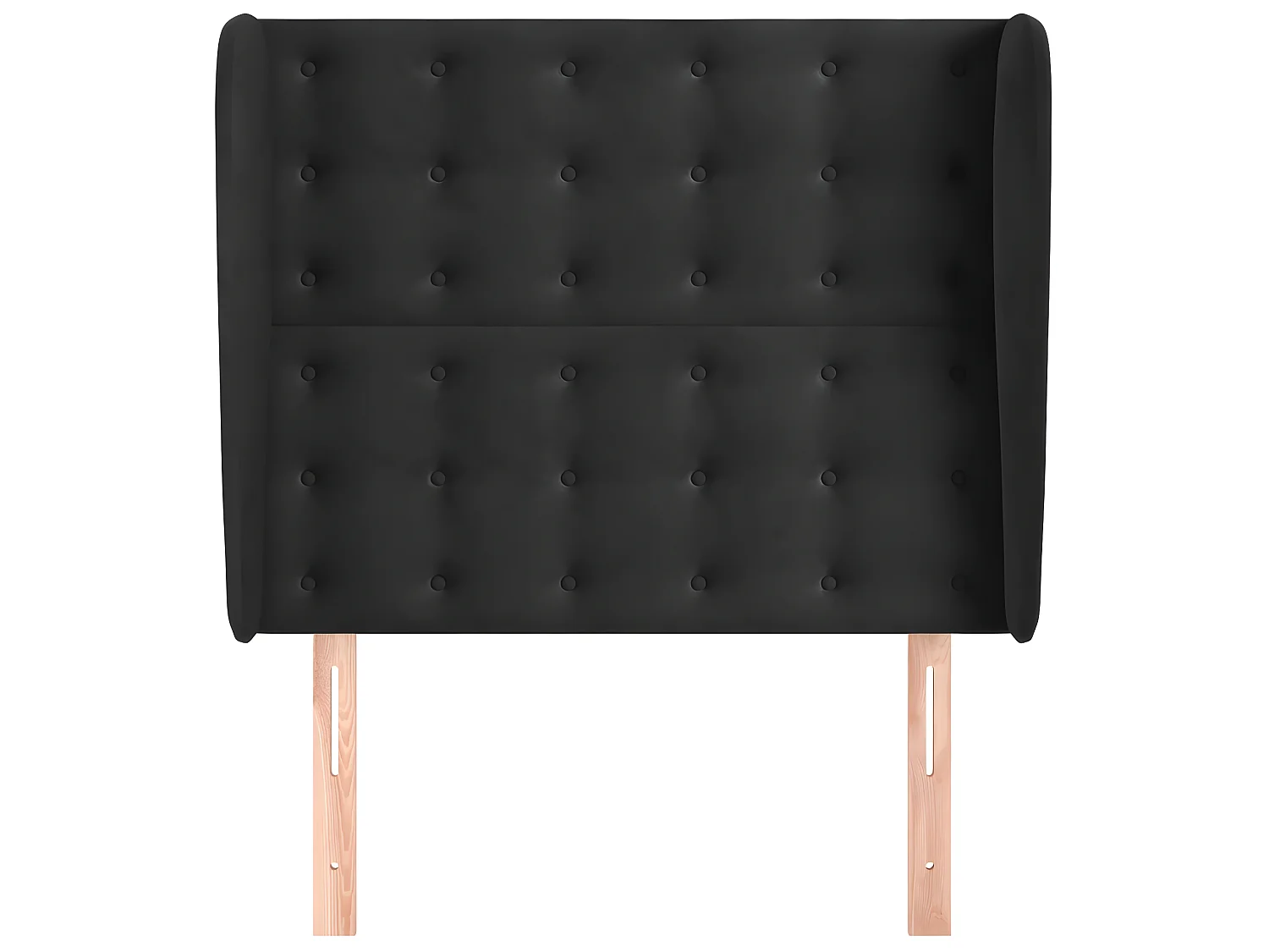 Tête de lit avec oreilles Noir 93x23x118,128 cm Velours LKC94918 BonneVie Meuble