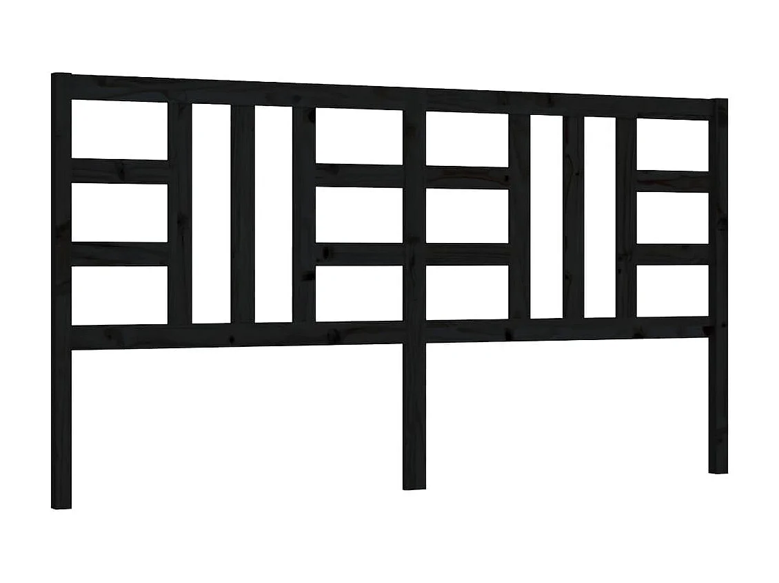 Testiera | Testata del letto per Letto Nera 206x4x100 cm in Legno Massello di Pino