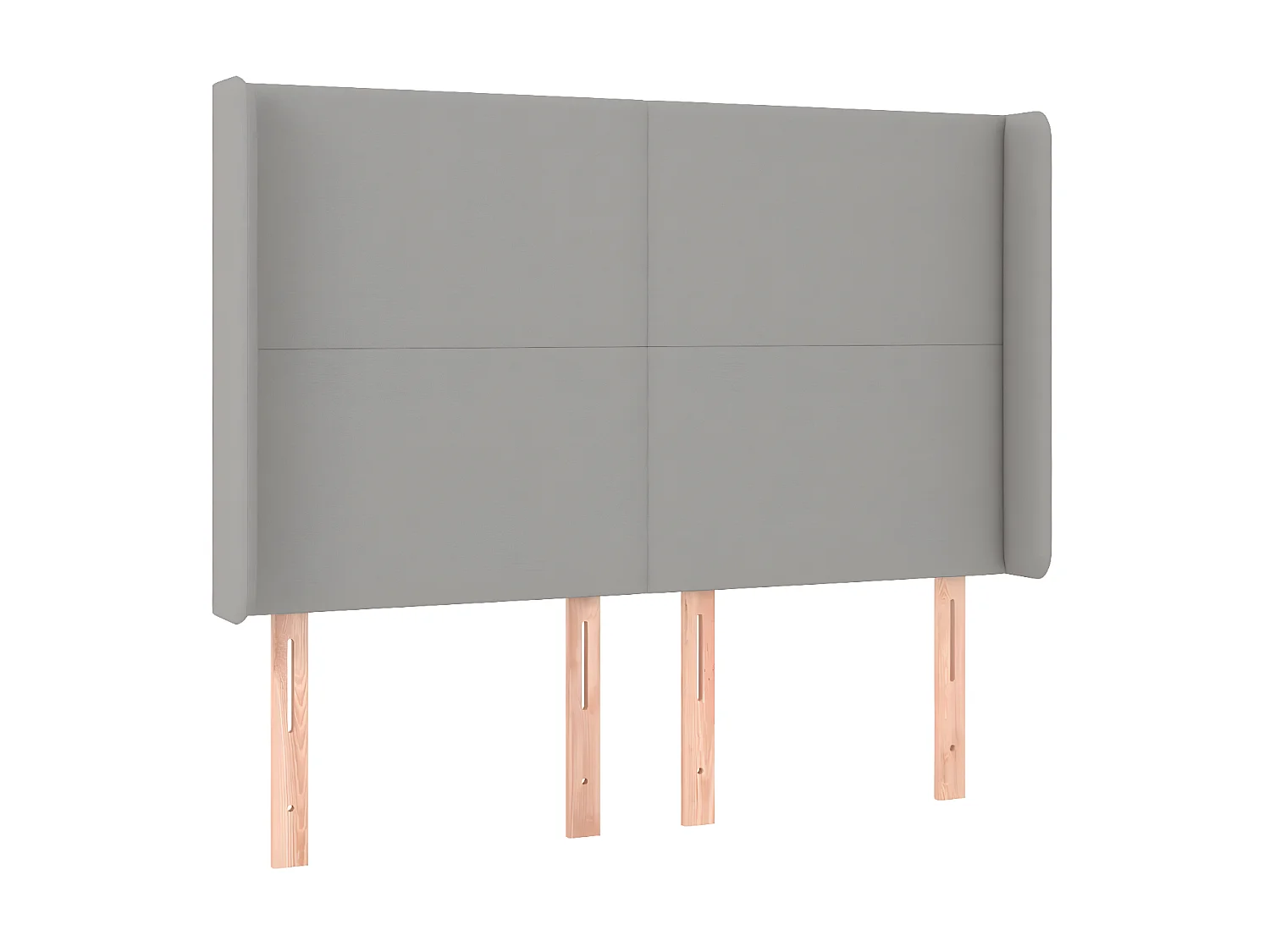 Tête de lit à LED Gris clair 147x16x118/128 cm Tissu POI35322 BonneVie Meuble