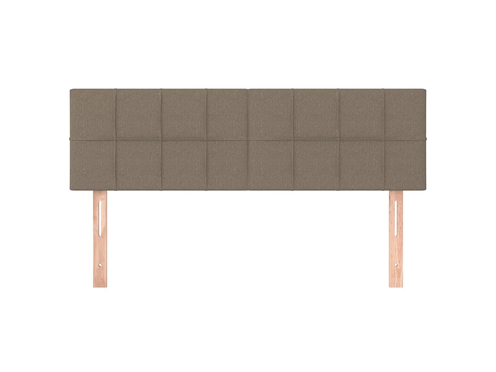 Hoofdborden 2 st 72x5x78/88 cm stof taupe NL636048