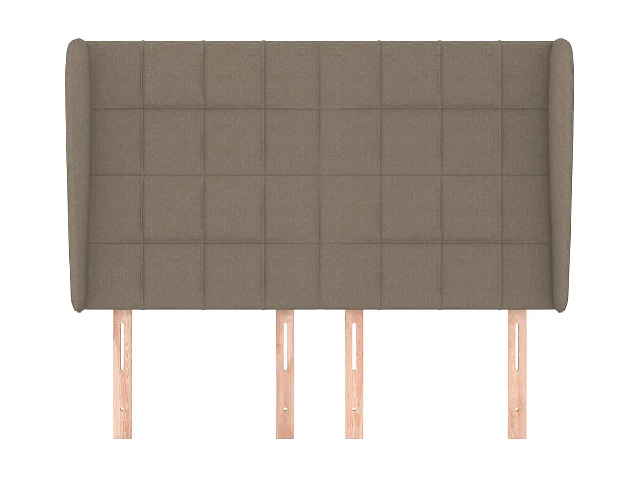 Kopfteil,Bettkopfteil mit Ohren Taupe 147x23x118/128 cm Stoff -gkd528112