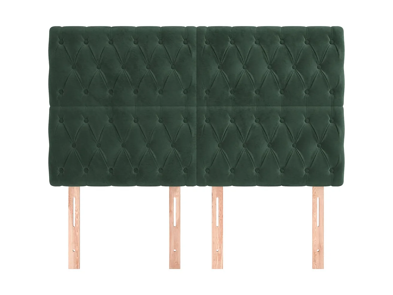 Cabeceira de cama 4 pcs veludo 80x7x78/88 cm verde-escuro PT859652