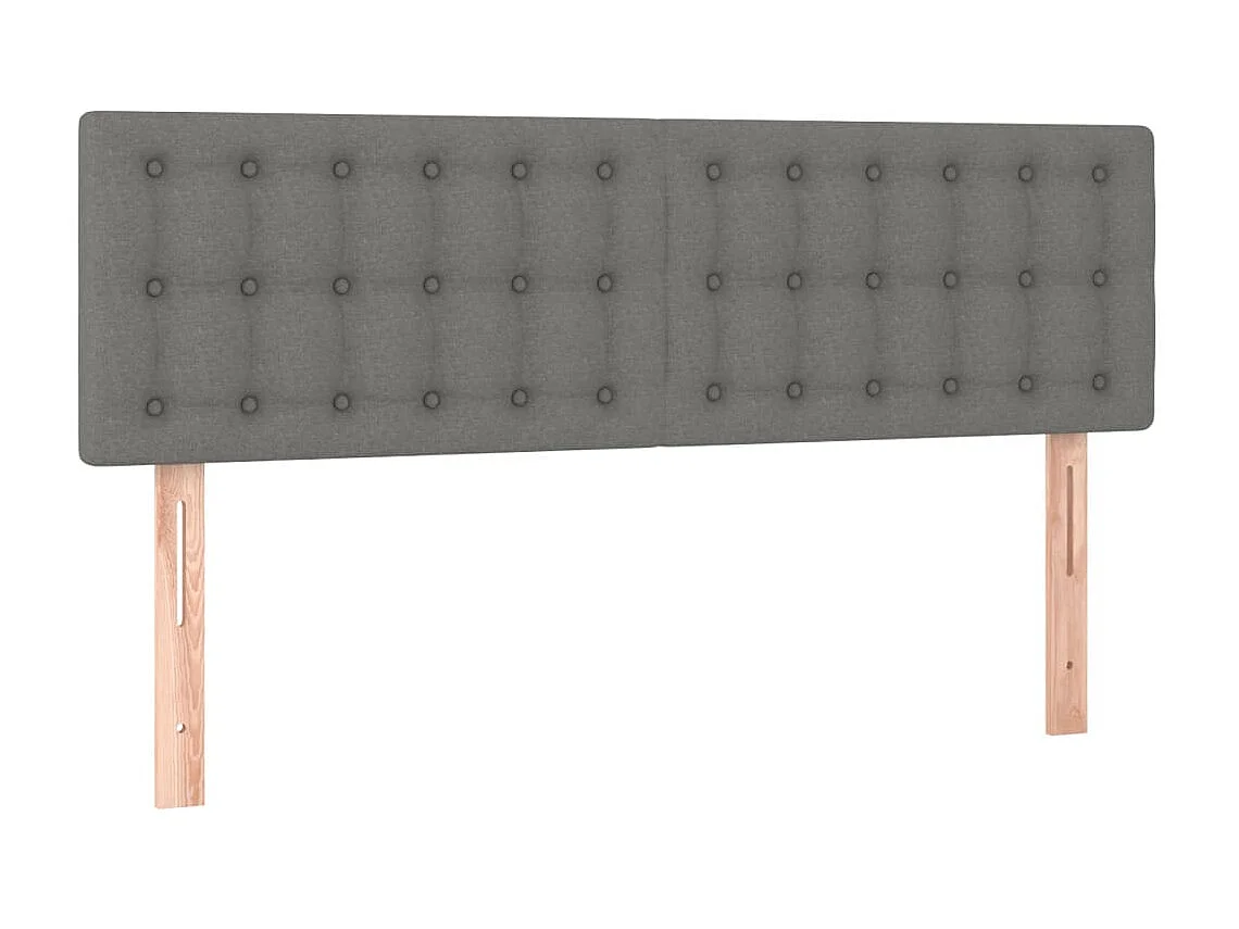 Testiera a LED Grigio Scuro 144x5x78/88 cm in Tessuto CFW959776