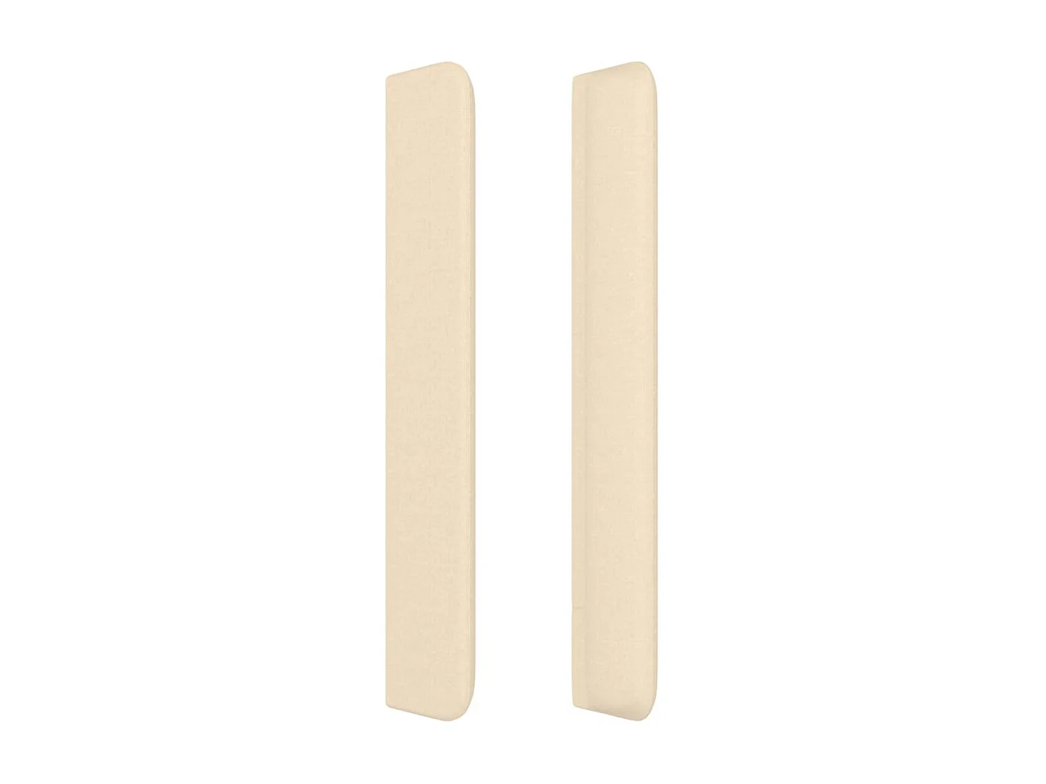 Cabecero con orejas de tela color crema 203x16x118/128 cm ES85240