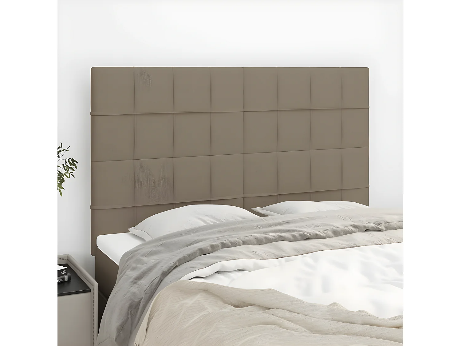 Kopfteil,Bettkopfteile 4 Stk. Taupe 72x5x78/88 cm Stoff -gkd80624