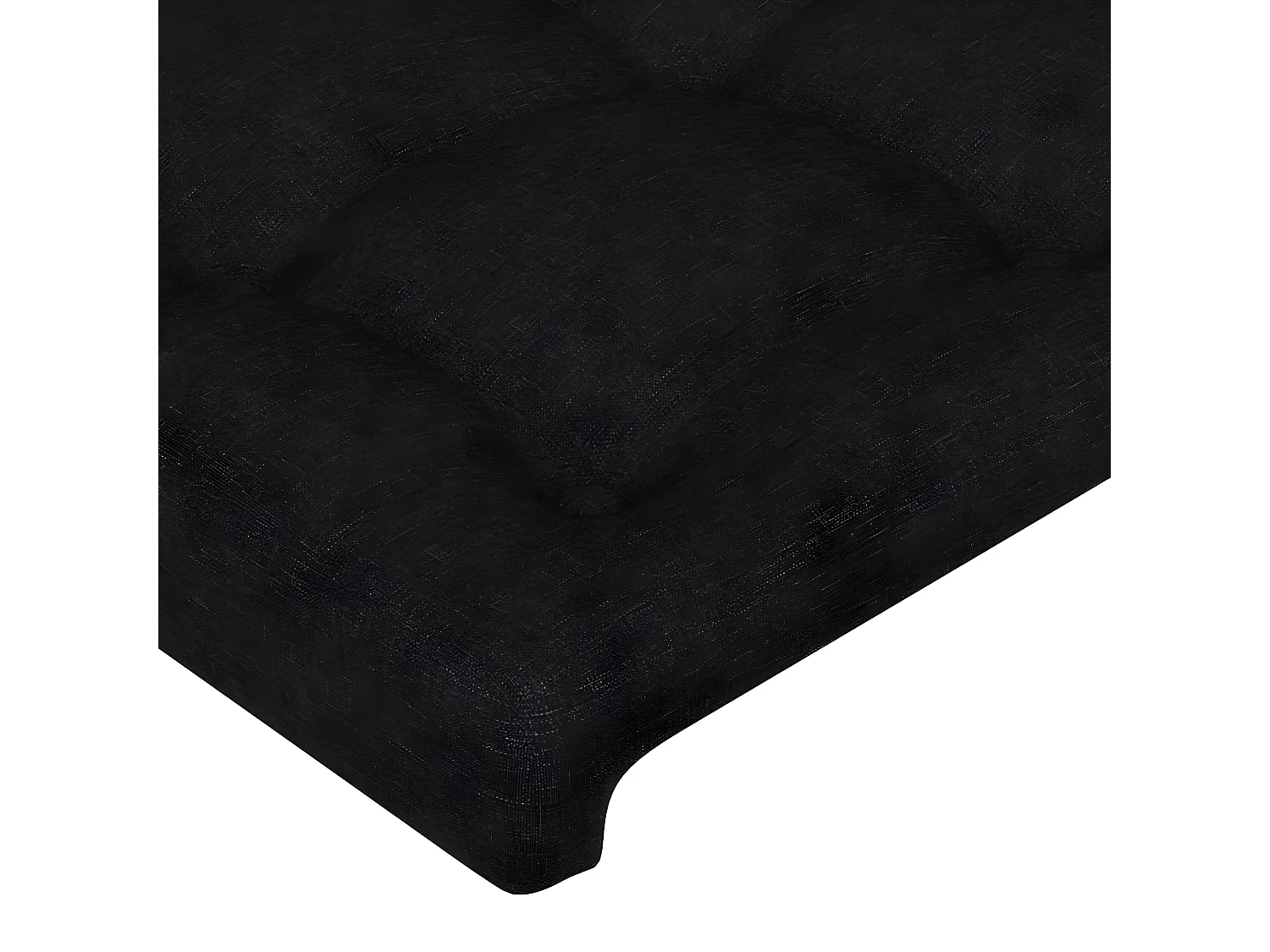 2 pcs Têtes de lit Noir 80x5x78/88 cm Tissu PLO19594 BonneVie Meuble