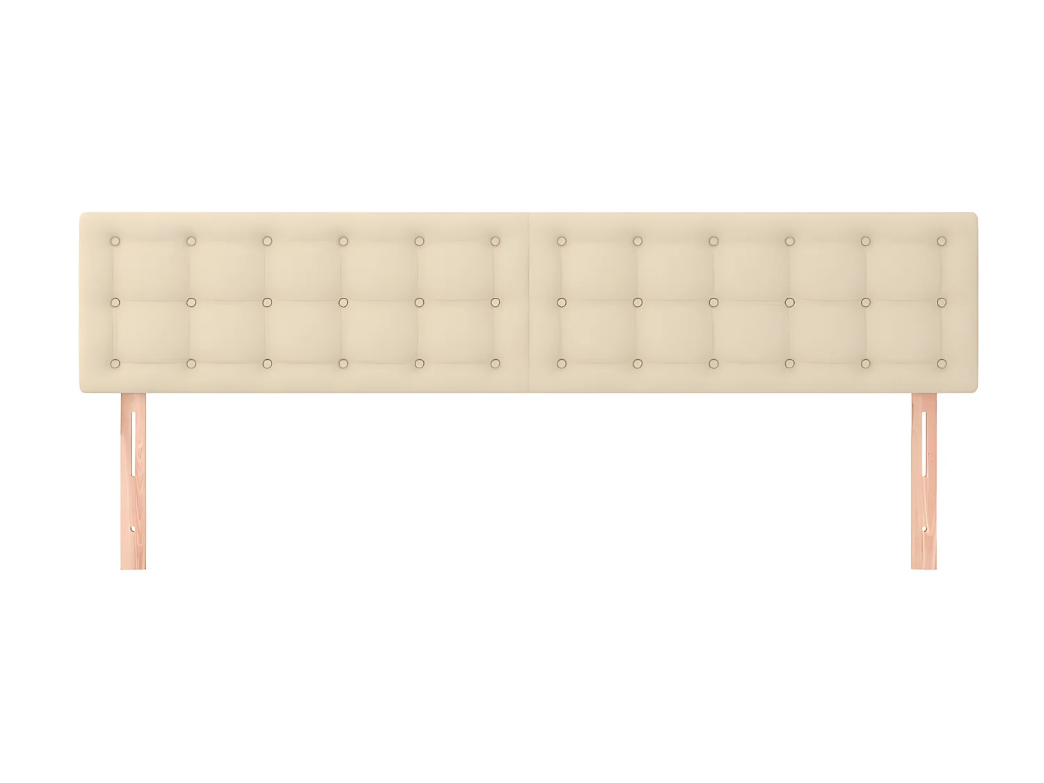 2 pcs Têtes de lit Crème 80x5x78/88 cm Tissu PLO34232 BonneVie Meuble