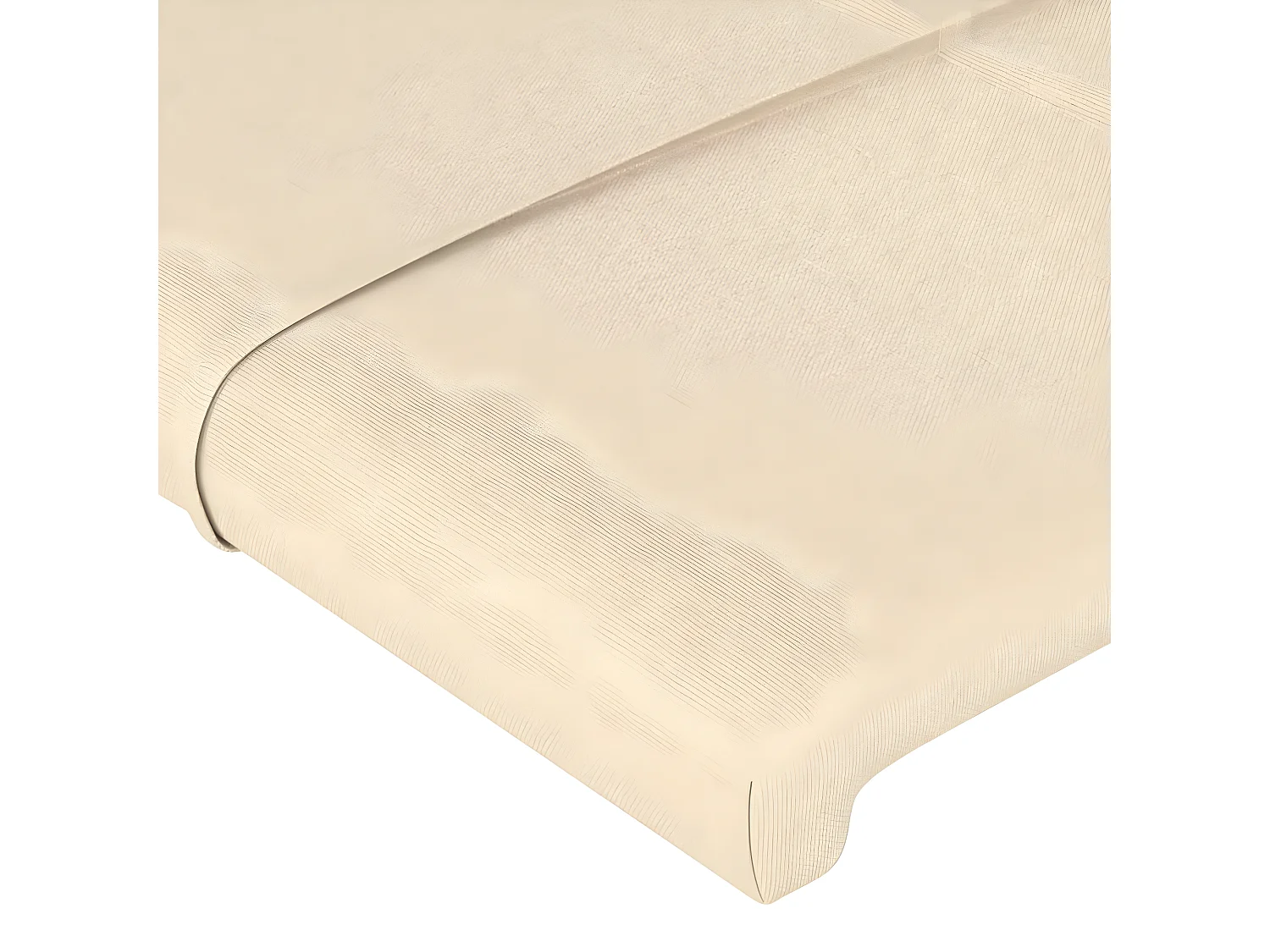 LED Kopfteil,Bettkopfteil Creme 203x16x118/128 cm Stoff -gkd934792