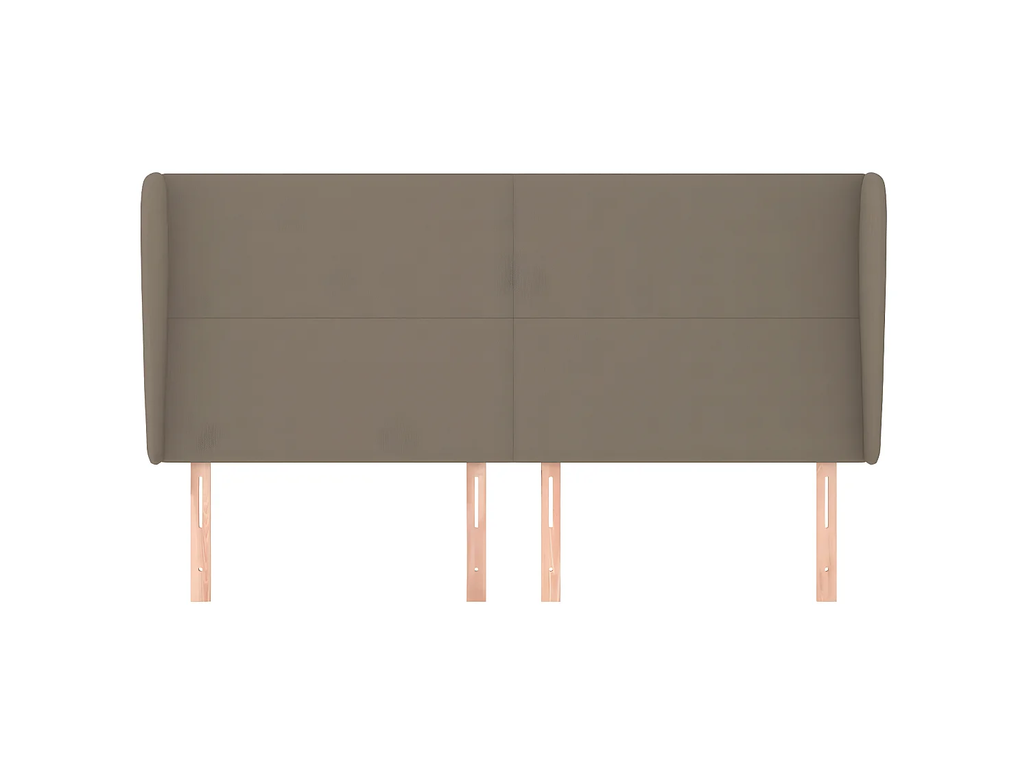 Kopfteil,Bettkopfteil mit Ohren Taupe 183x23x118/128 cm Stoff -gkd792513