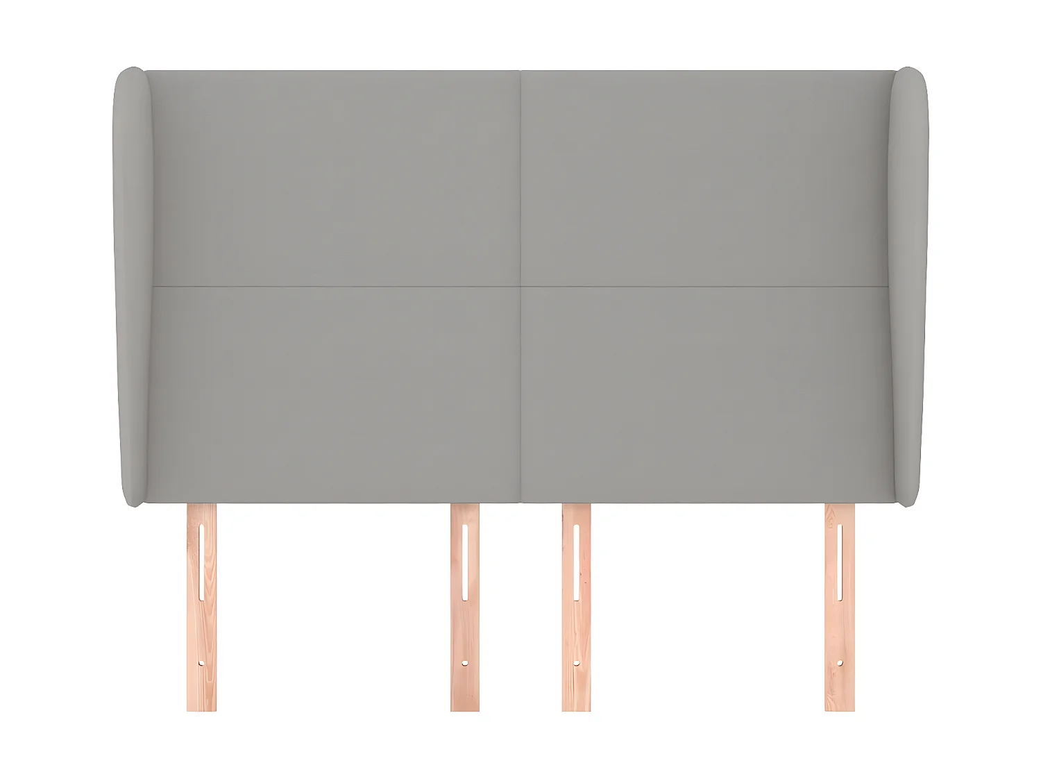 Tête de lit avec oreilles Gris clair 147x23x118/128 cm Tissu POI66495 BonneVie Meuble