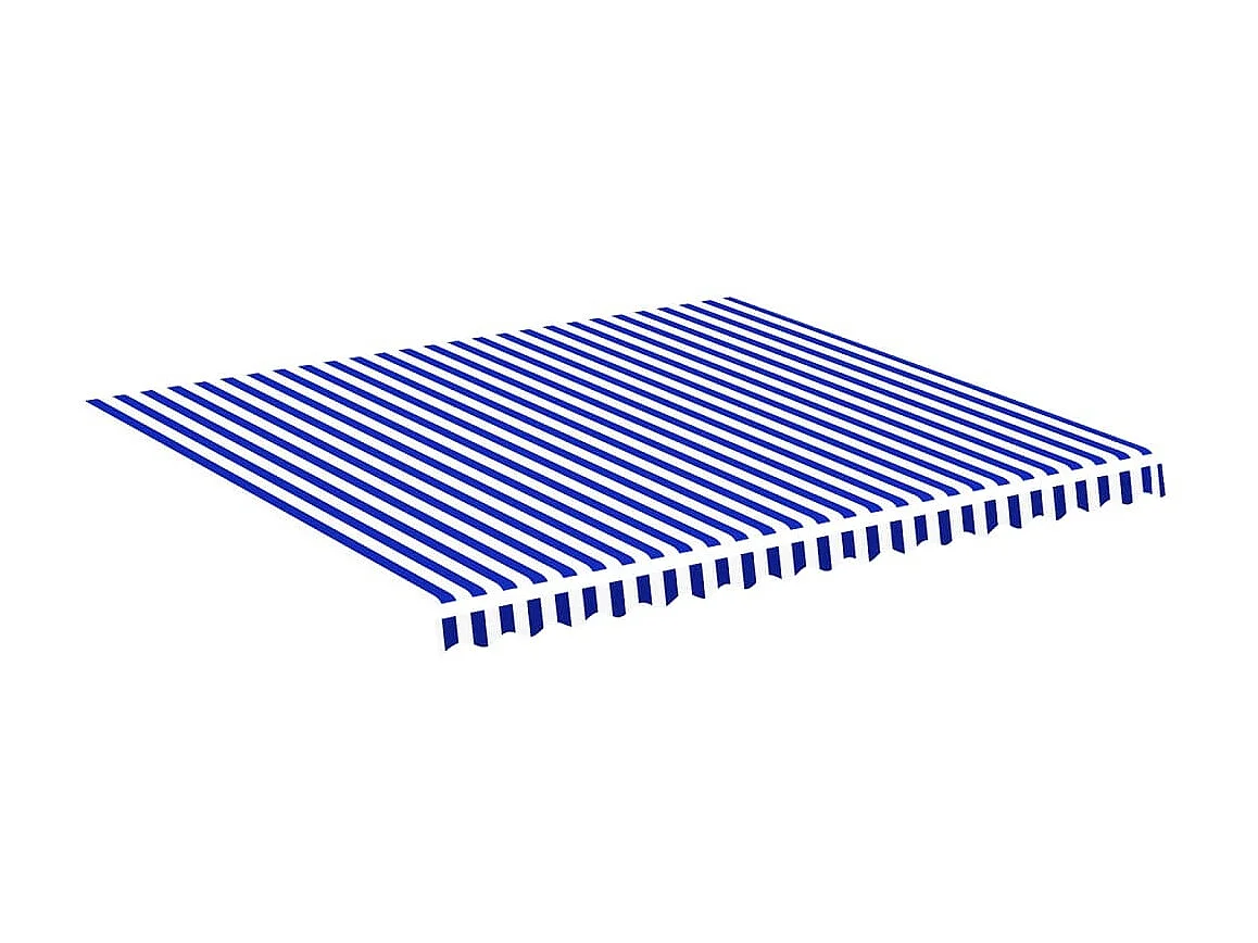 Tissu de remplacement pour auvent Bleu et blanc 4x3,5 m WVGQ1102