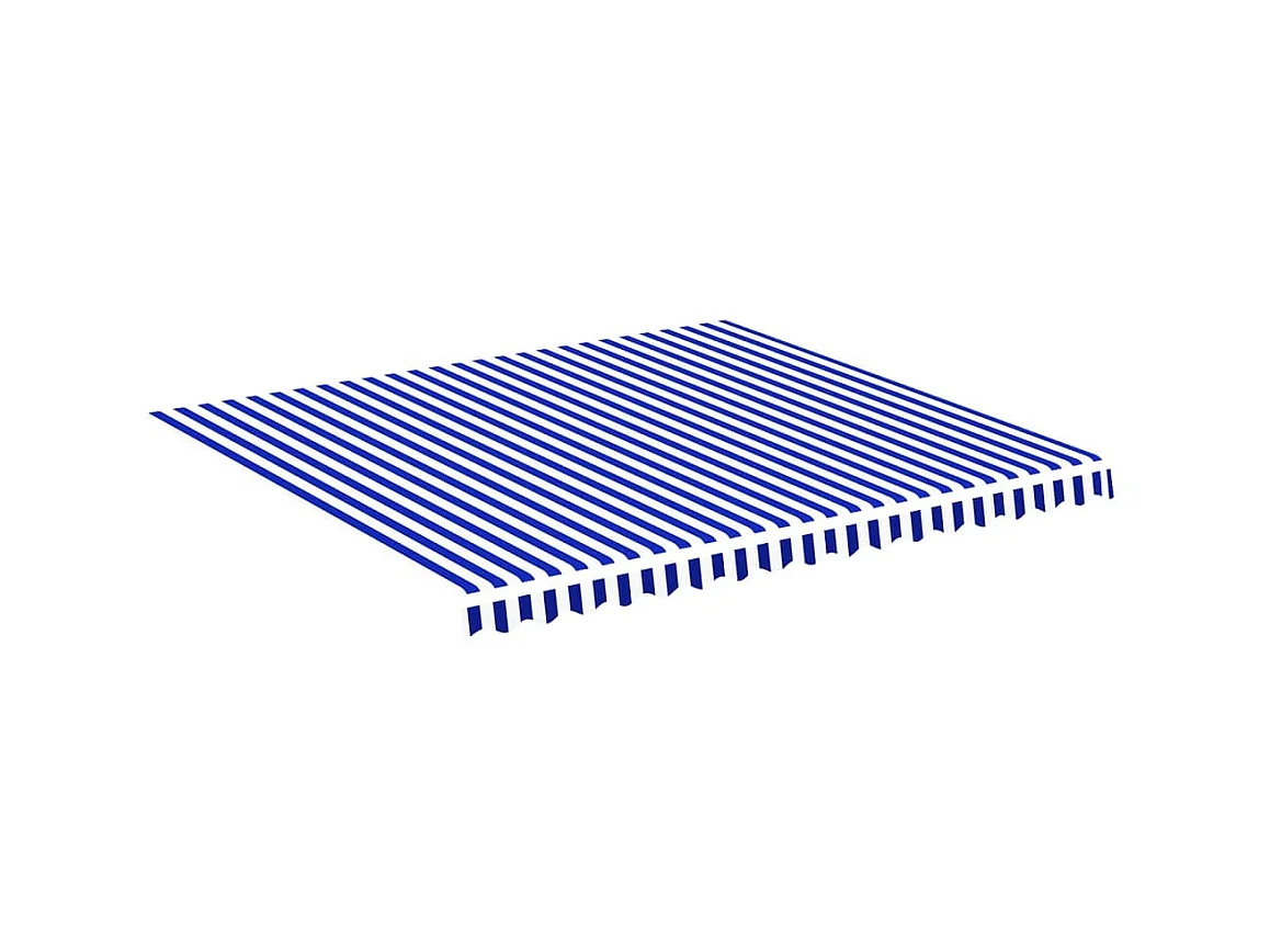 Tissu de remplacement pour auvent Bleu et blanc 4x3,5 m WVGQ1102