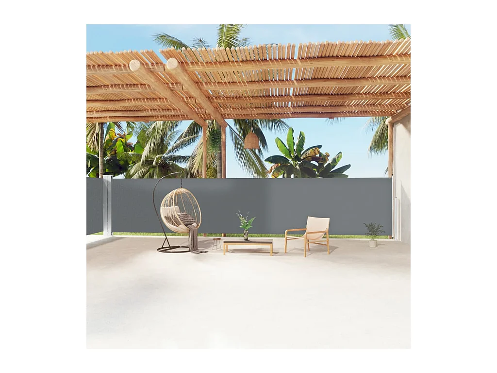 Auvent latéral rétractable Anthracite 160x1200 cm WVGQ4296