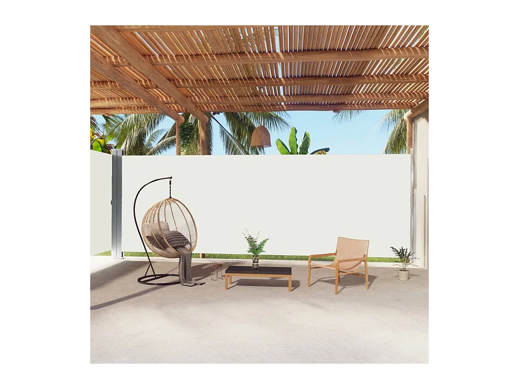Auvent latéral rétractable Crème 220x1000 cm WVGQ5920
