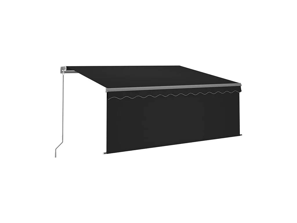 Auvent manuel rétractable et store et LED 3x2,5 m Anthracite   WVGQ7214