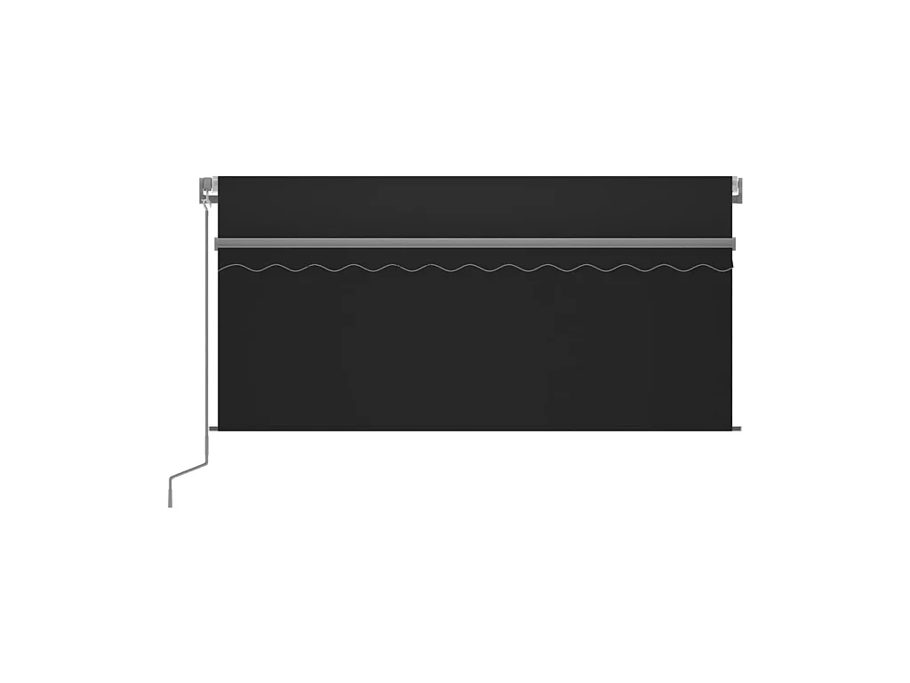 Auvent manuel rétractable et store et LED 3x2,5 m Anthracite   WVGQ7214