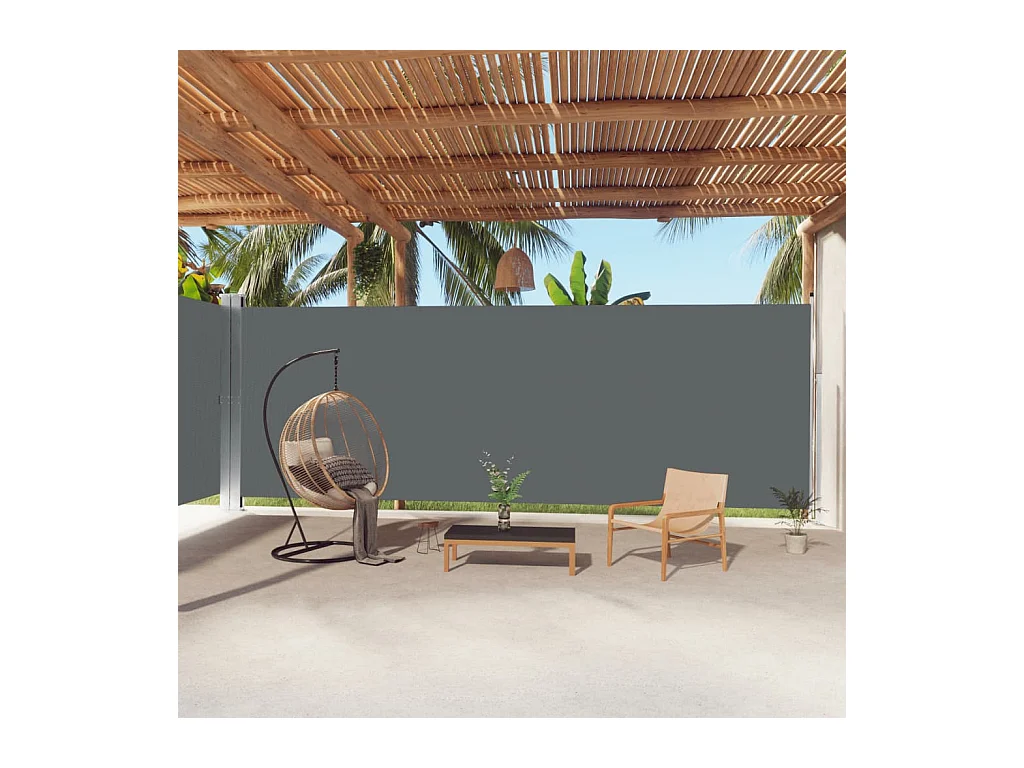 Auvent latéral rétractable Anthracite 220x1000 cm WVGQ7834
