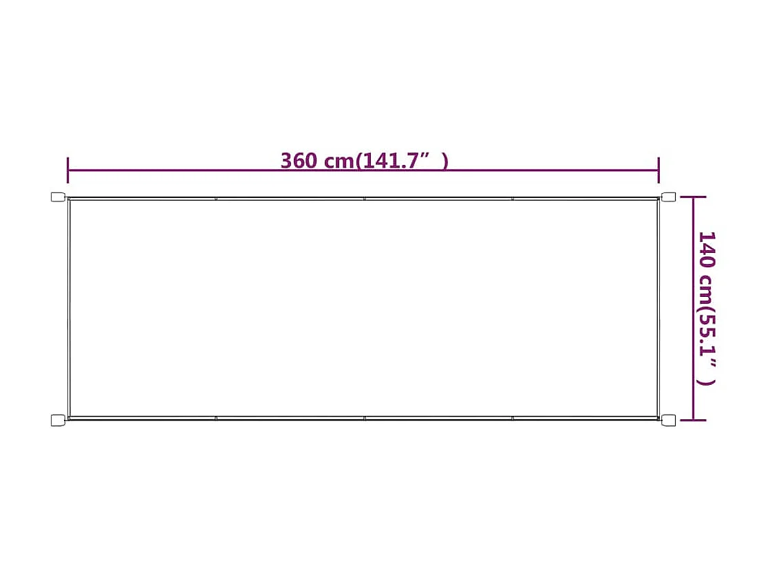 Auvent vertical Bleu 140x360 cm Tissu oxford WVGQ3751