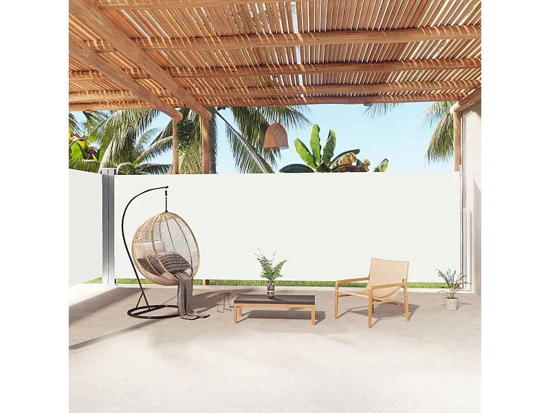 Auvent latéral rétractable Crème 200x1000 cm WVGQ3168