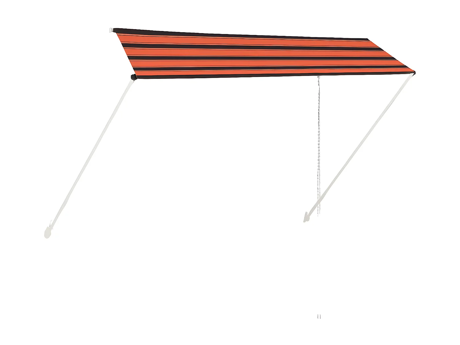 Toldo retráctil naranja y marrón 350x150 cm ES80394