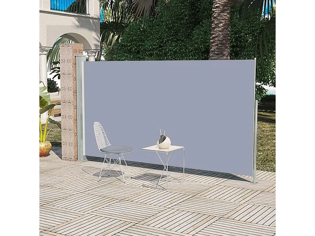Toldo lateral de jardín o terraza 160x300 cm gris ES75021