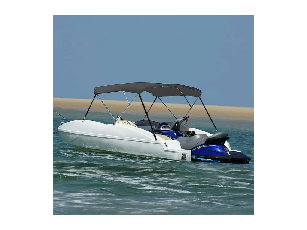 Store bateau à 3 arceaux Anthracite 183x160x137 cm WVGQ1777
