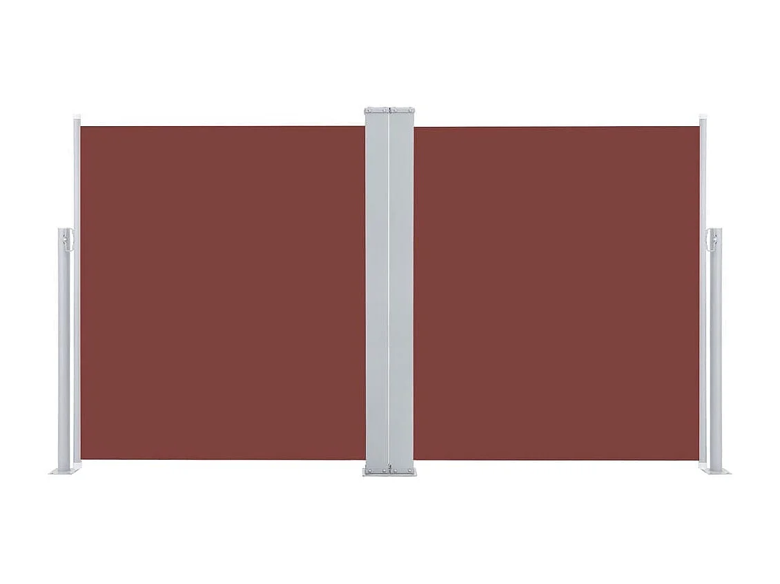 Auvent latéral rétractable Marron 140 x 600 cm WVGQ8321