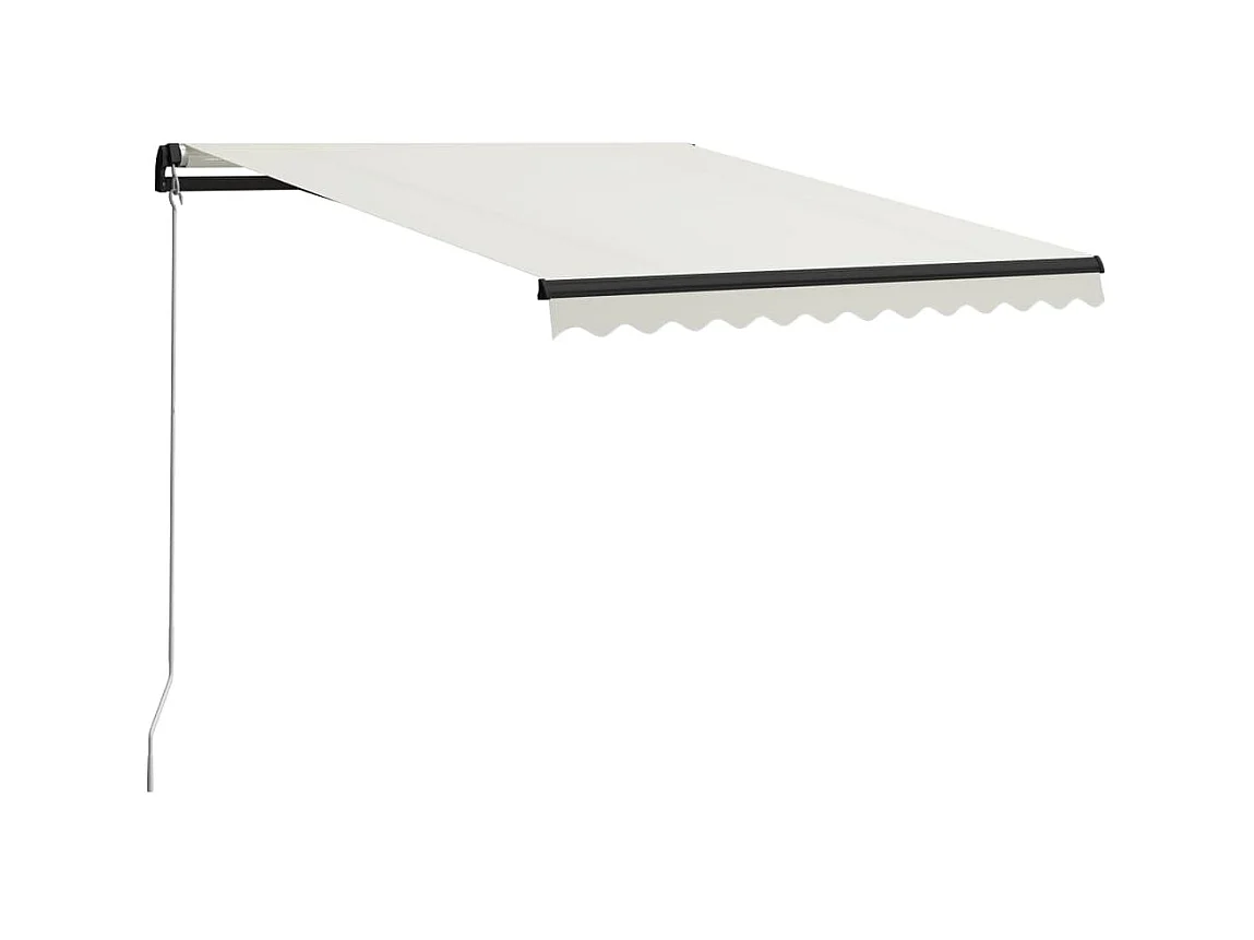 Auvent manuel rétractable avec LED 300x250 cm Crème WVGQ4045