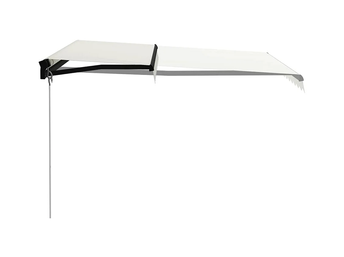 Auvent manuel rétractable avec LED 300x250 cm Crème WVGQ4045